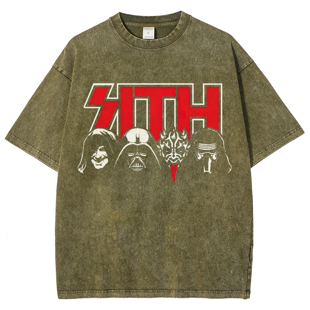 Sith Thrash Metal Graphic Washed T-Shirt