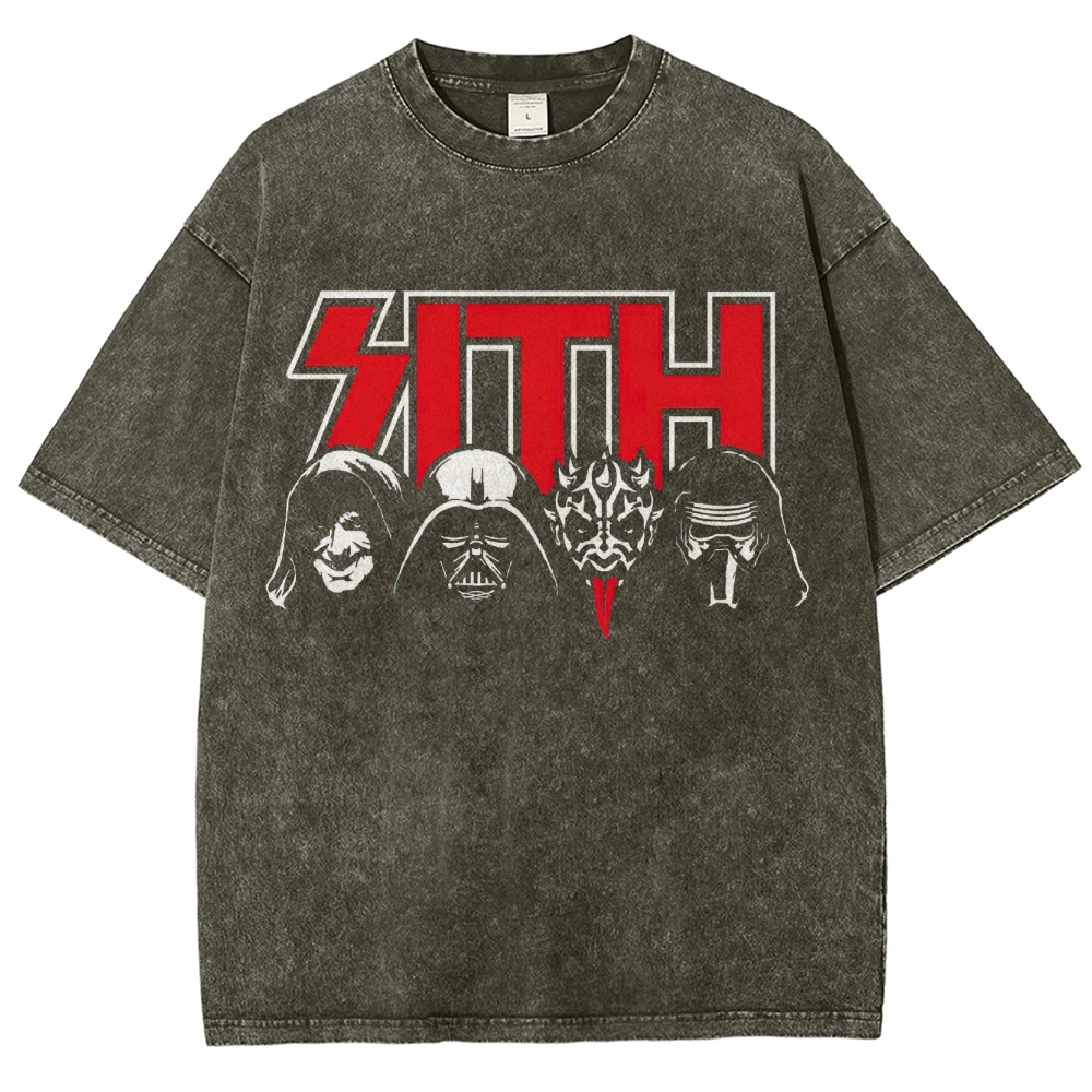 Sith Thrash Metal Graphic Washed T-Shirt