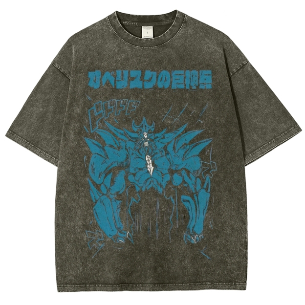 Obelisk the Tormentor Manga-Style Graphic Washed T-Shirt