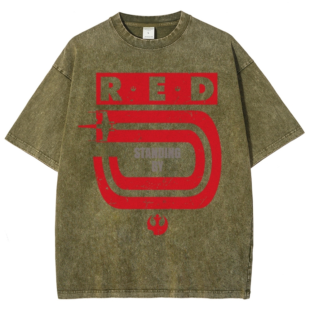 Retro Space Fighter Washed T-Shirt 