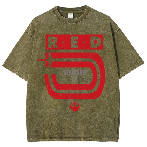 Retro Space Fighter Washed T-Shirt 