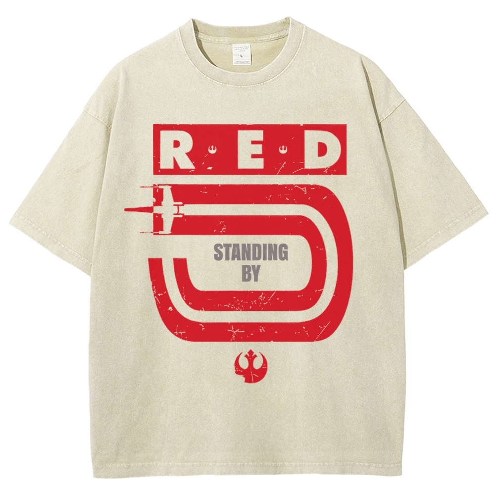 Retro Space Fighter Washed T-Shirt 