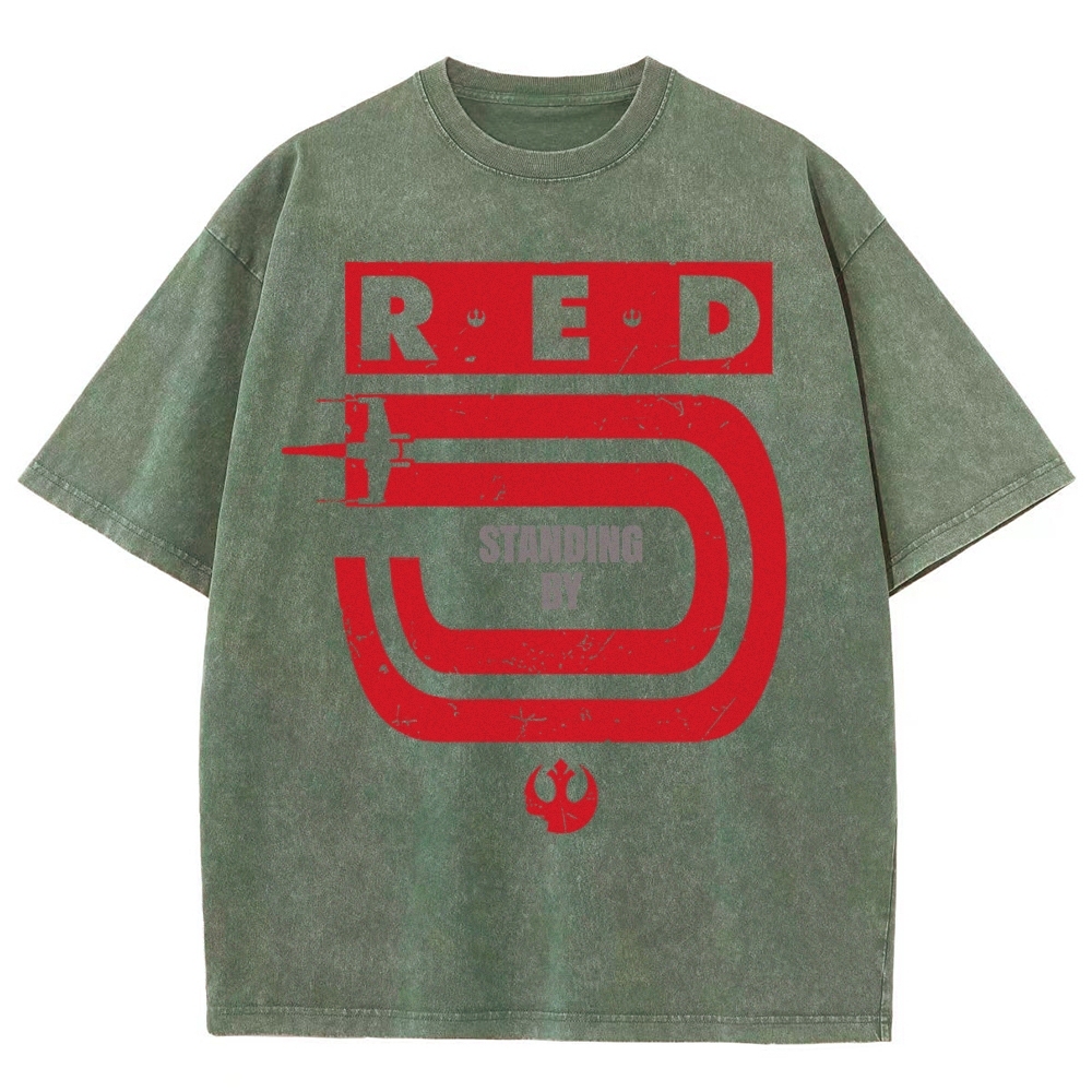 Retro Space Fighter Washed T-Shirt 