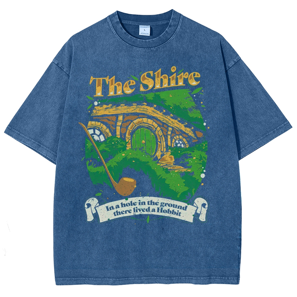 The Shire Hobbit Hole Graphic Washed T-Shirt