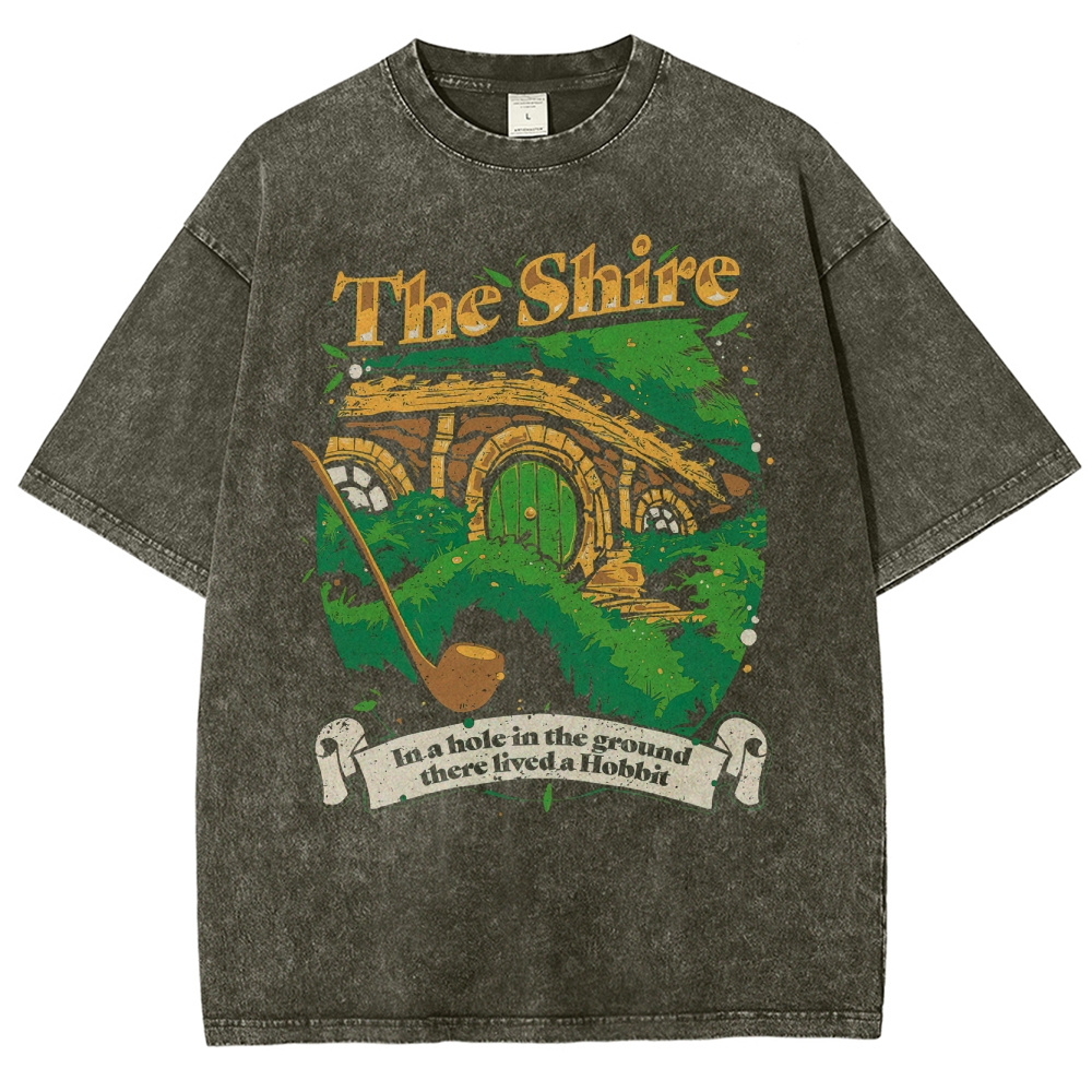 The Shire Hobbit Hole Graphic Washed T-Shirt