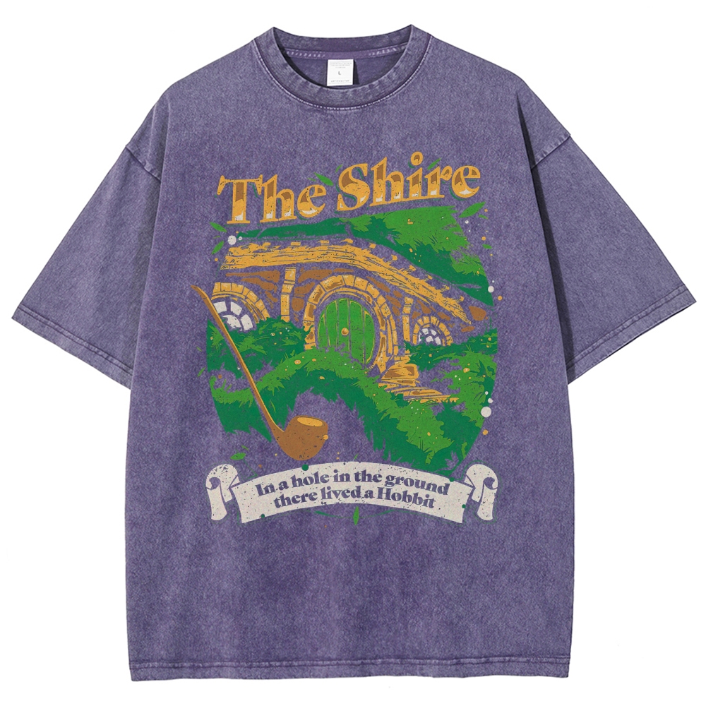 The Shire Hobbit Hole Graphic Washed T-Shirt