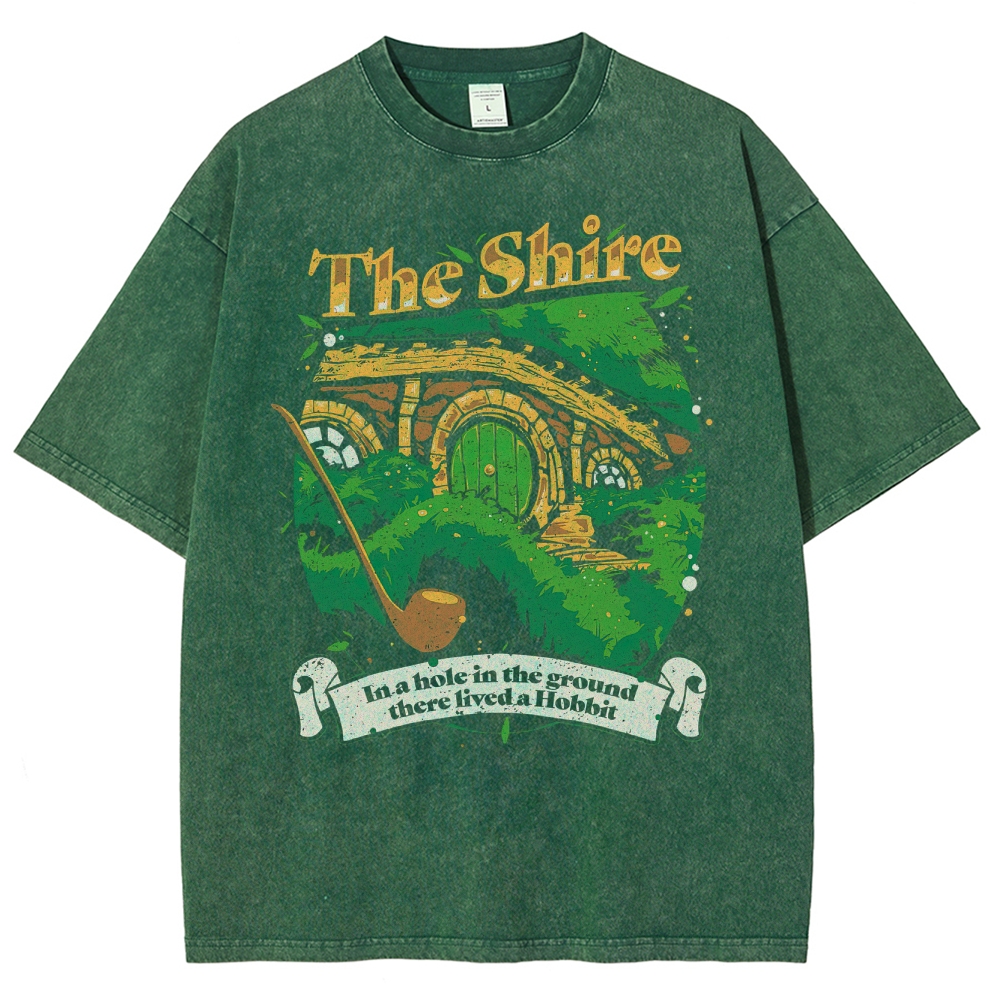 The Shire Hobbit Hole Graphic Washed T-Shirt