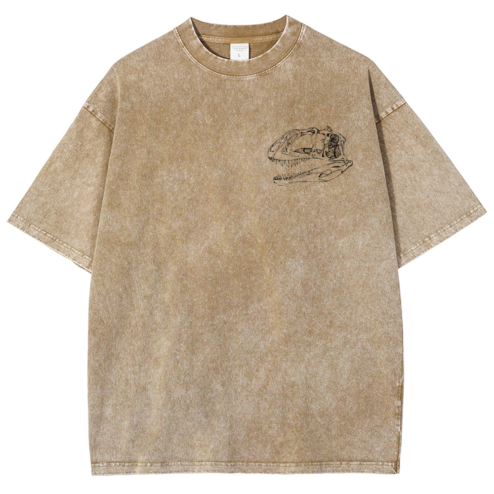 Metricanthosaurus Dinosaur Field Guide Graphic Washed T-Shirt