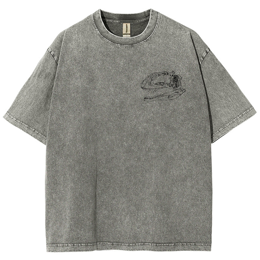 Metricanthosaurus Dinosaur Field Guide Graphic Washed T-Shirt
