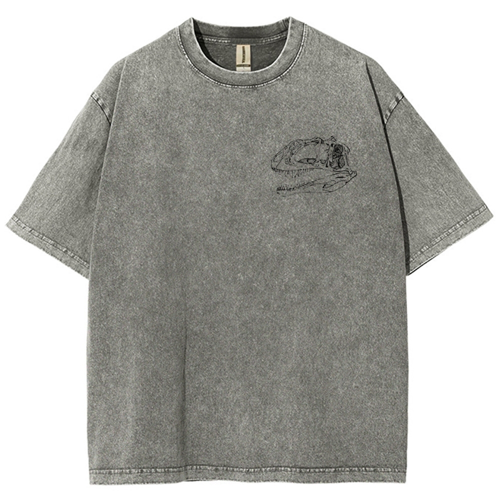 Metricanthosaurus Dinosaur Field Guide Graphic Washed T-Shirt