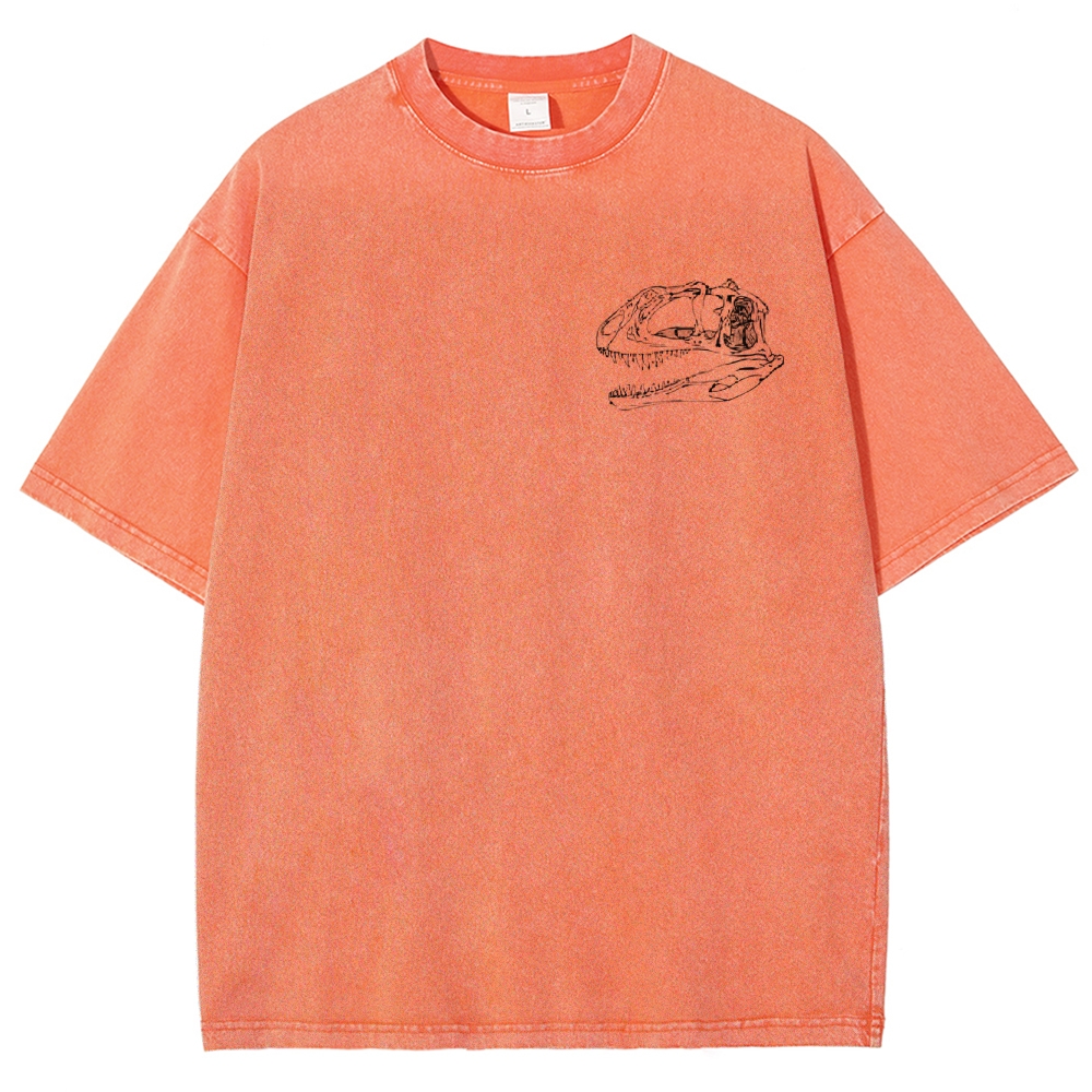 Metricanthosaurus Dinosaur Field Guide Graphic Washed T-Shirt