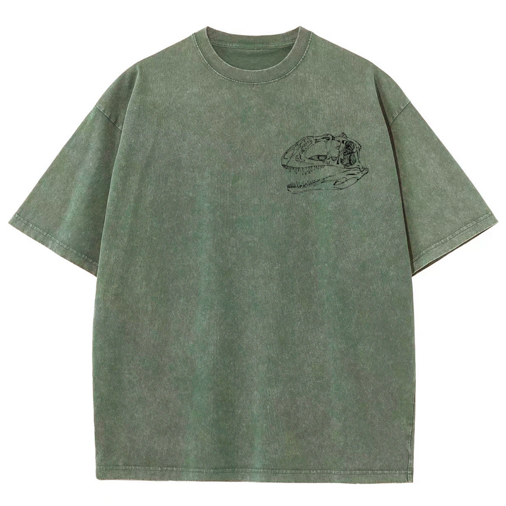 Metricanthosaurus Dinosaur Field Guide Graphic Washed T-Shirt