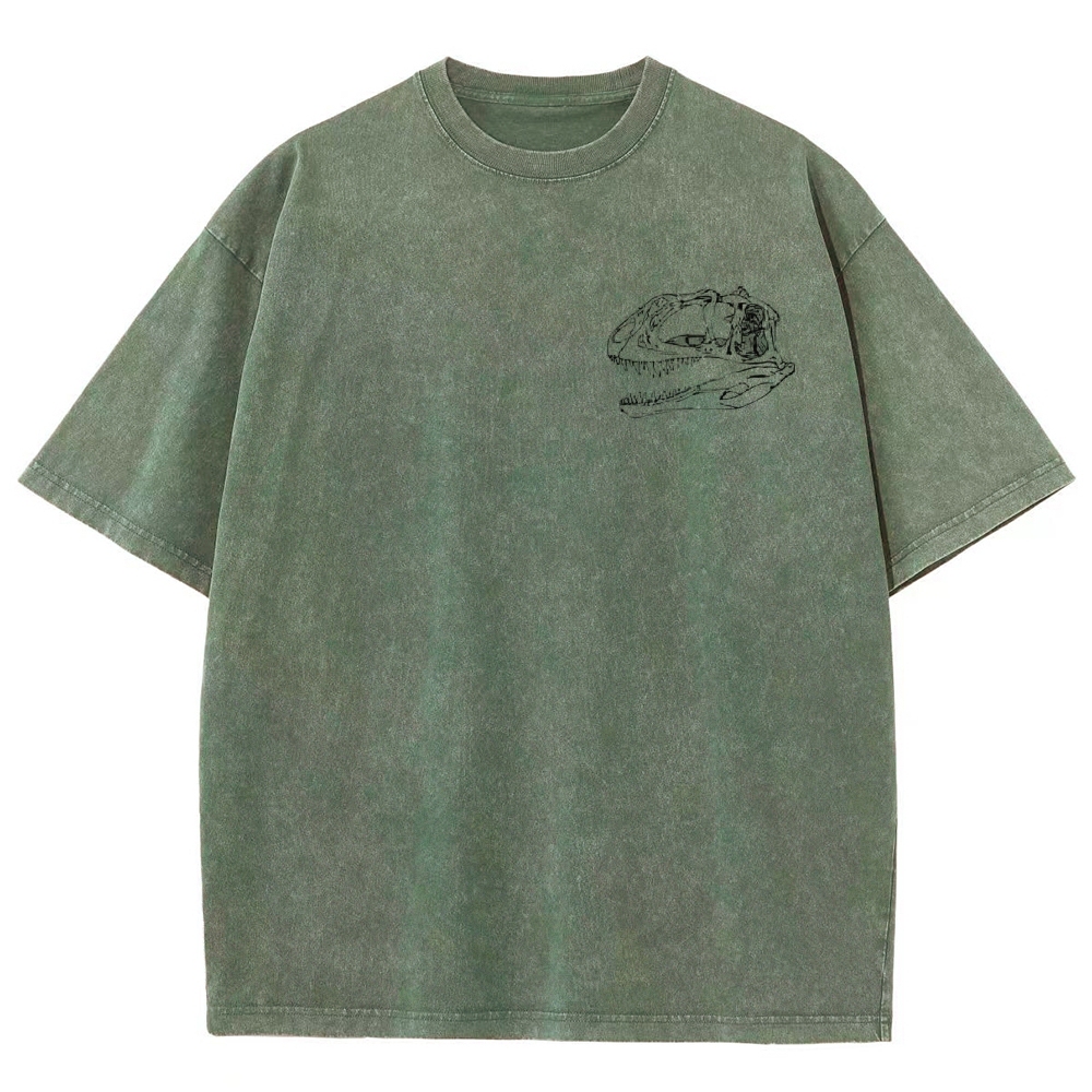 Metricanthosaurus Dinosaur Field Guide Graphic Washed T-Shirt