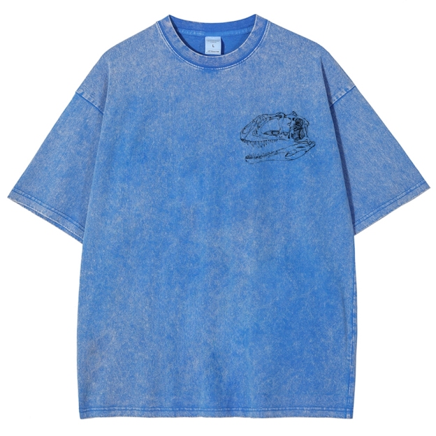 Metricanthosaurus Dinosaur Field Guide Graphic Washed T-Shirt