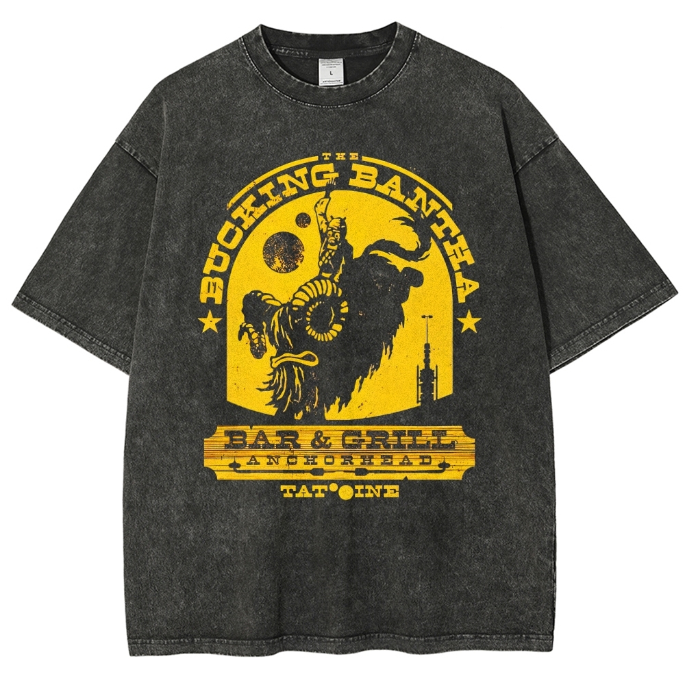 Bucking Bantha Bar & Grill Emblem Washed T-Shirt