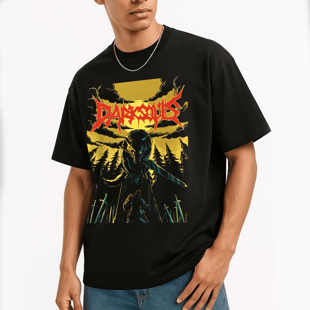 Darkborn Forest Battle Cotton T-shirt 