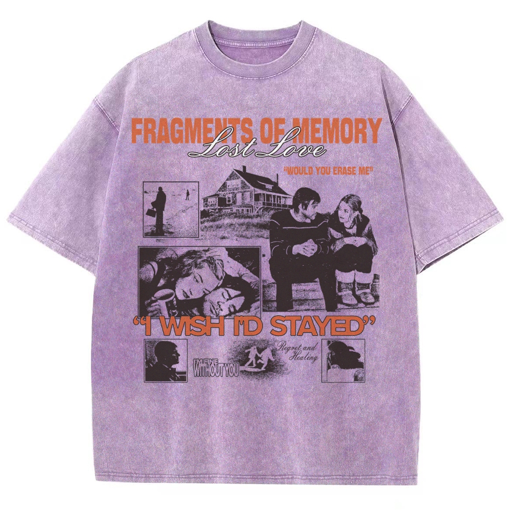 Emotional Retro Film Washed T-Shirt 