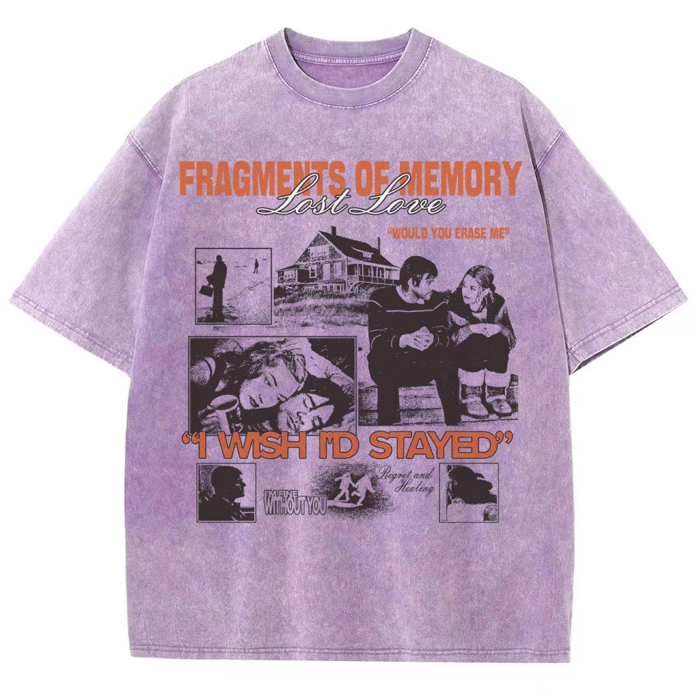 Emotional Retro Film Washed T-Shirt 