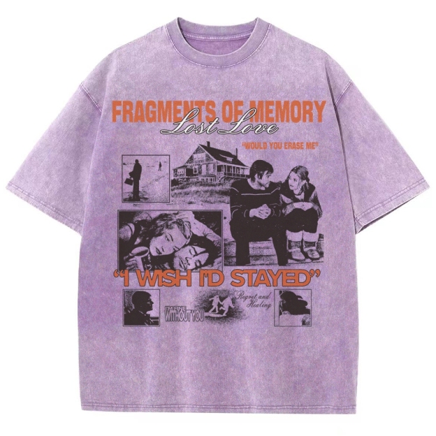 Emotional Retro Film Washed T-Shirt 