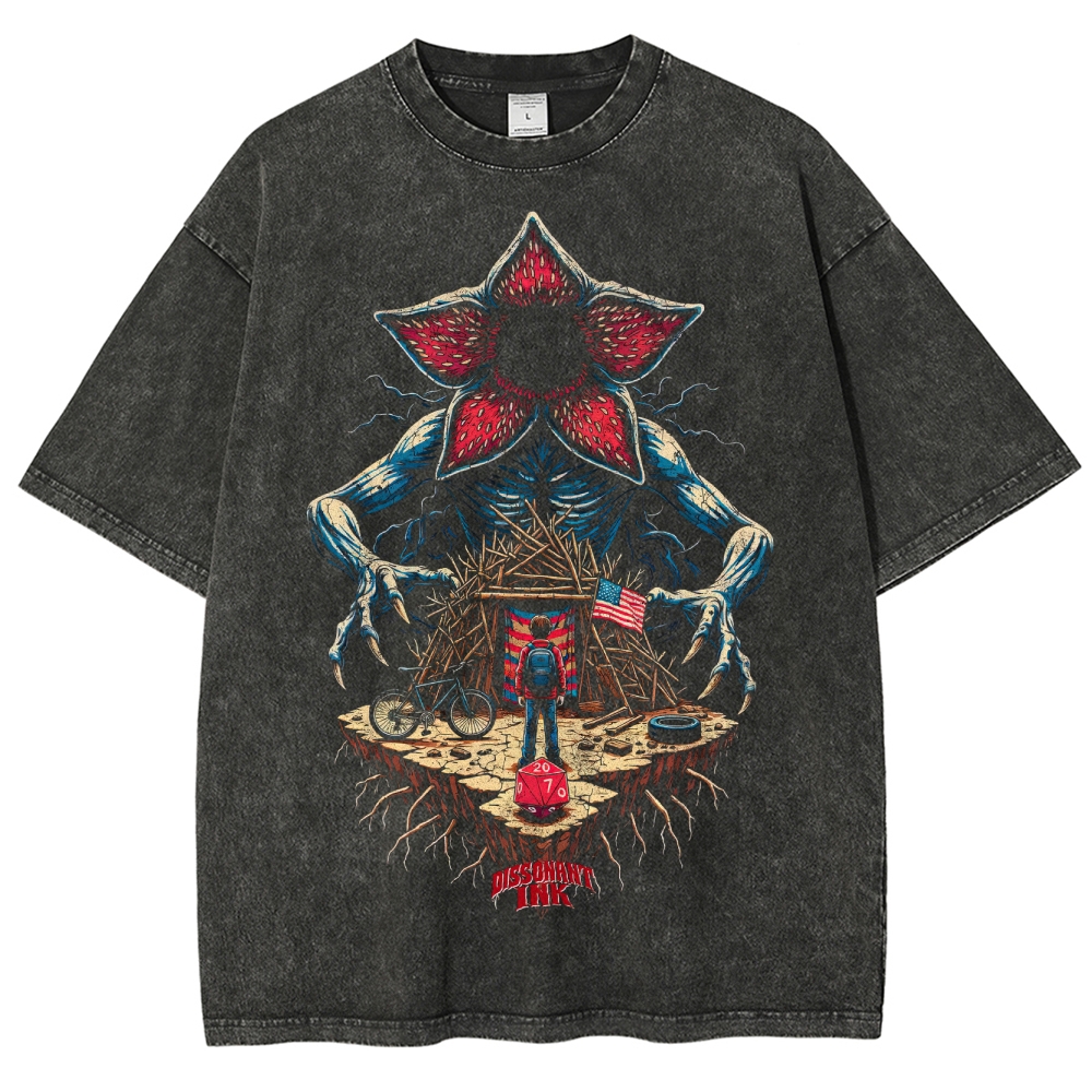 Dissonant Link Creature & Hideout Graphic Washed T-Shirt