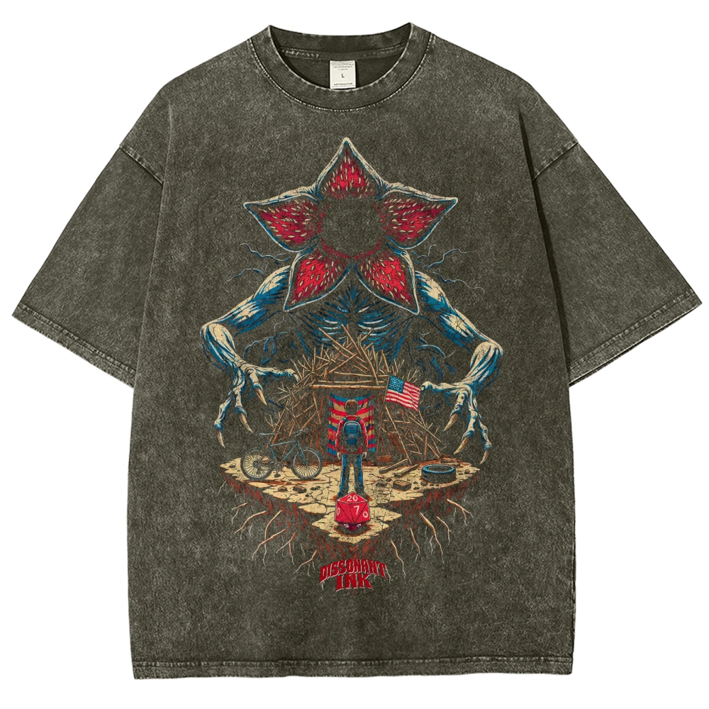 Dissonant Link Creature & Hideout Graphic Washed T-Shirt
