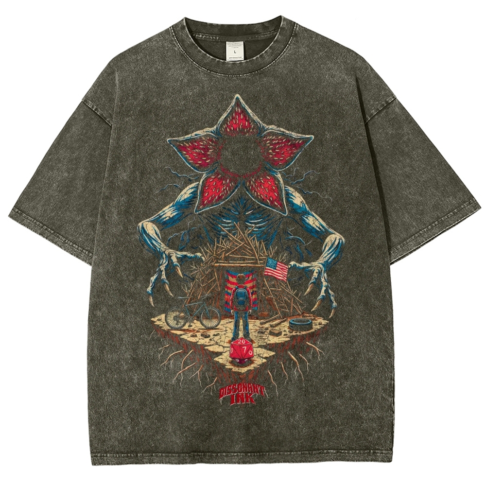 Dissonant Link Creature & Hideout Graphic Washed T-Shirt
