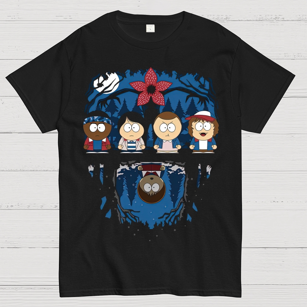 Eerie Woods Mirror Group Graphic Cotton T-shirt