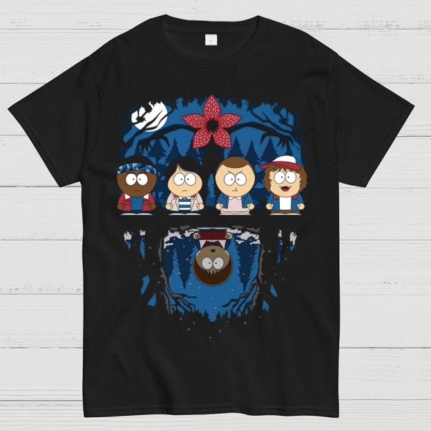 Eerie Woods Mirror Group Graphic Cotton T-shirt