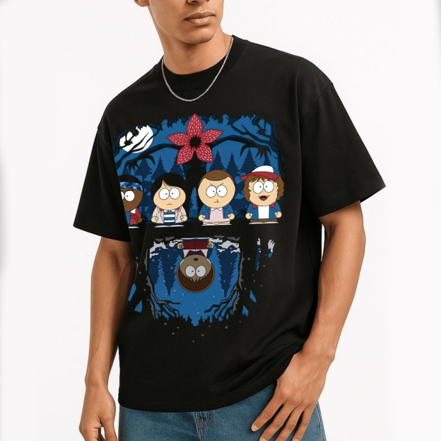 Eerie Woods Mirror Group Graphic Cotton T-shirt