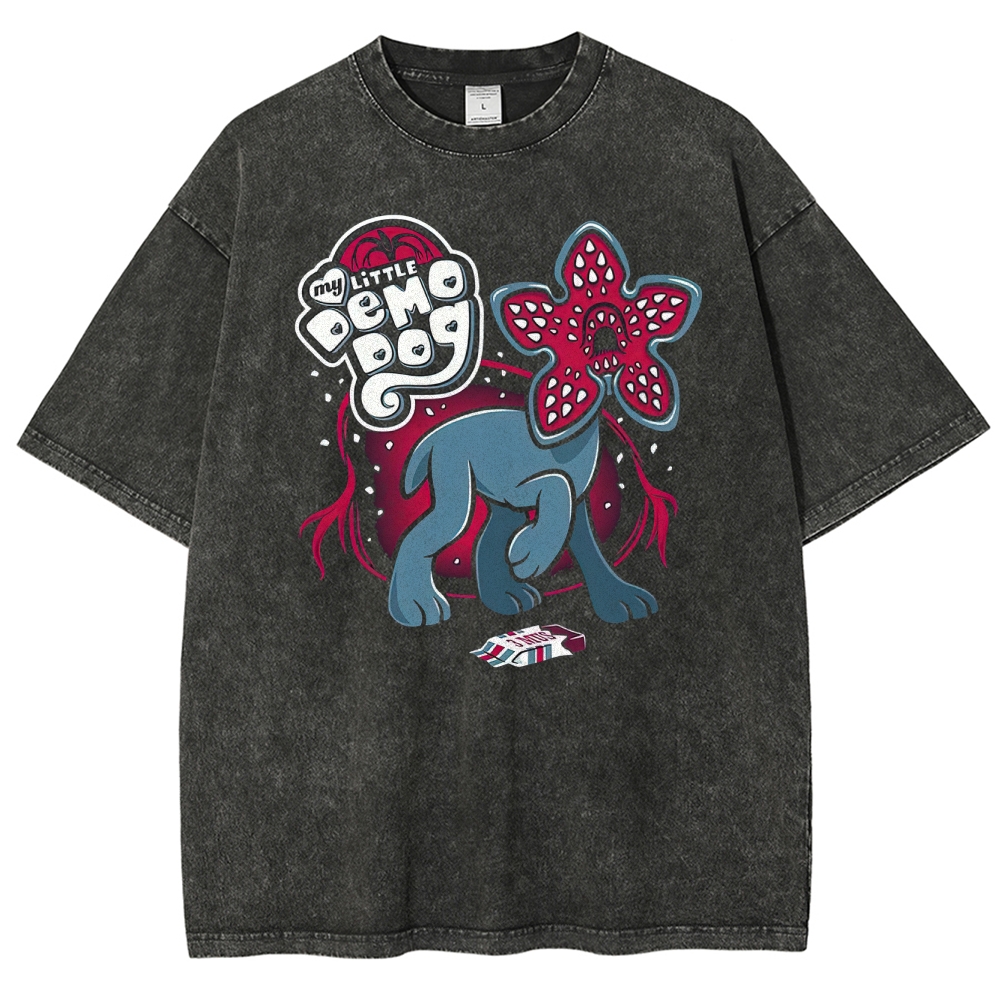 My Little Demo Dog Graphic Washed T-Shirt