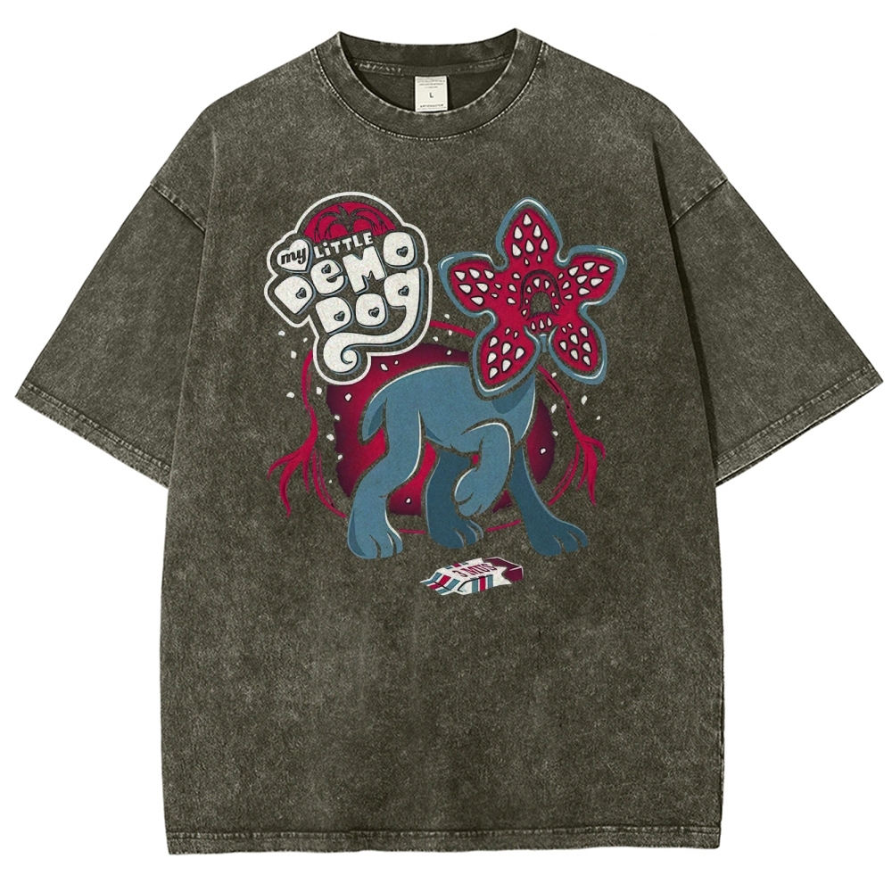 My Little Demo Dog Graphic Washed T-Shirt