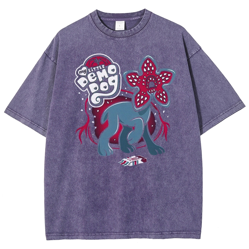 My Little Demo Dog Graphic Washed T-Shirt
