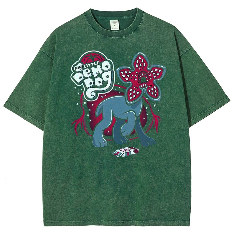 My Little Demo Dog Graphic Washed T-Shirt