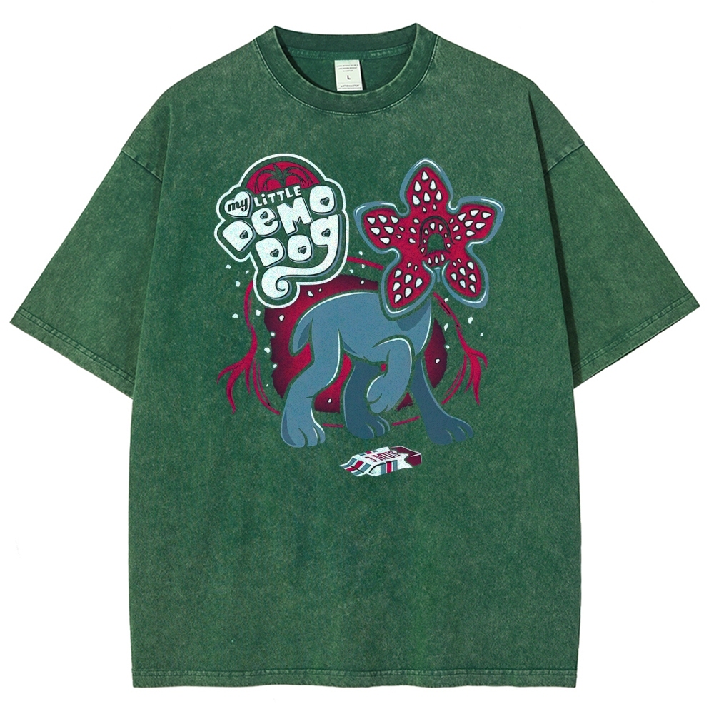 My Little Demo Dog Graphic Washed T-Shirt