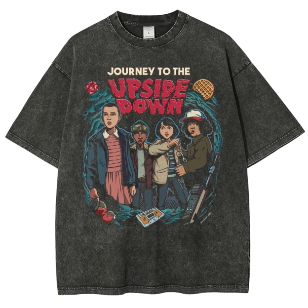 Journey to the Upside Down Crew Graphic Washed T-Shirt