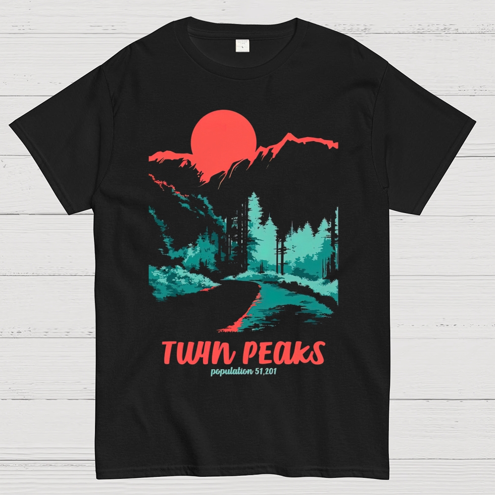 Twin Peaks Population 51201 Graphic Cotton T-shirt