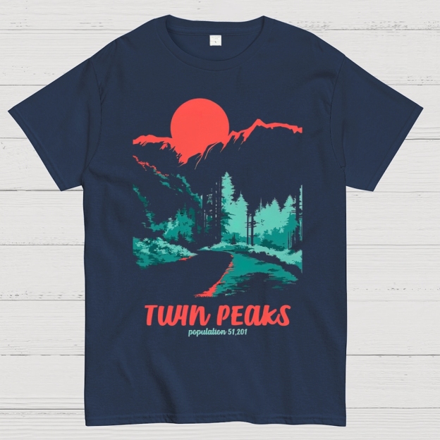 Twin Peaks Population 51201 Graphic Cotton T-shirt