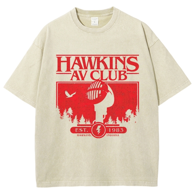 Hawkins AV Club 1983 Graphic Washed T-Shirt