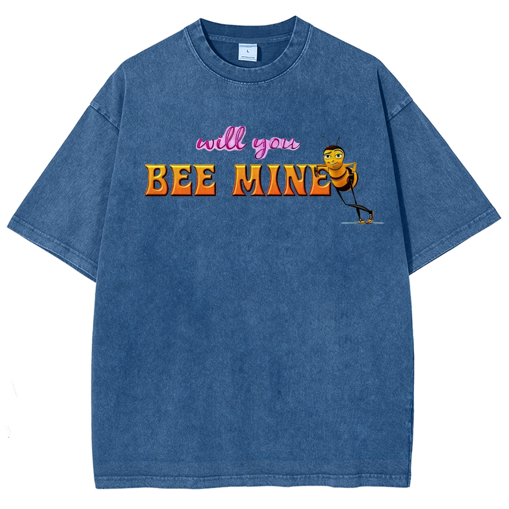Will You Bee Mine Graphic Washed T-Shirt