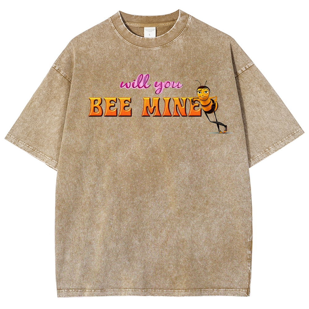 Will You Bee Mine Graphic Washed T-Shirt