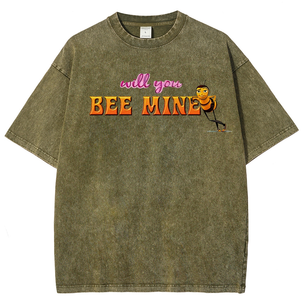 Will You Bee Mine Graphic Washed T-Shirt