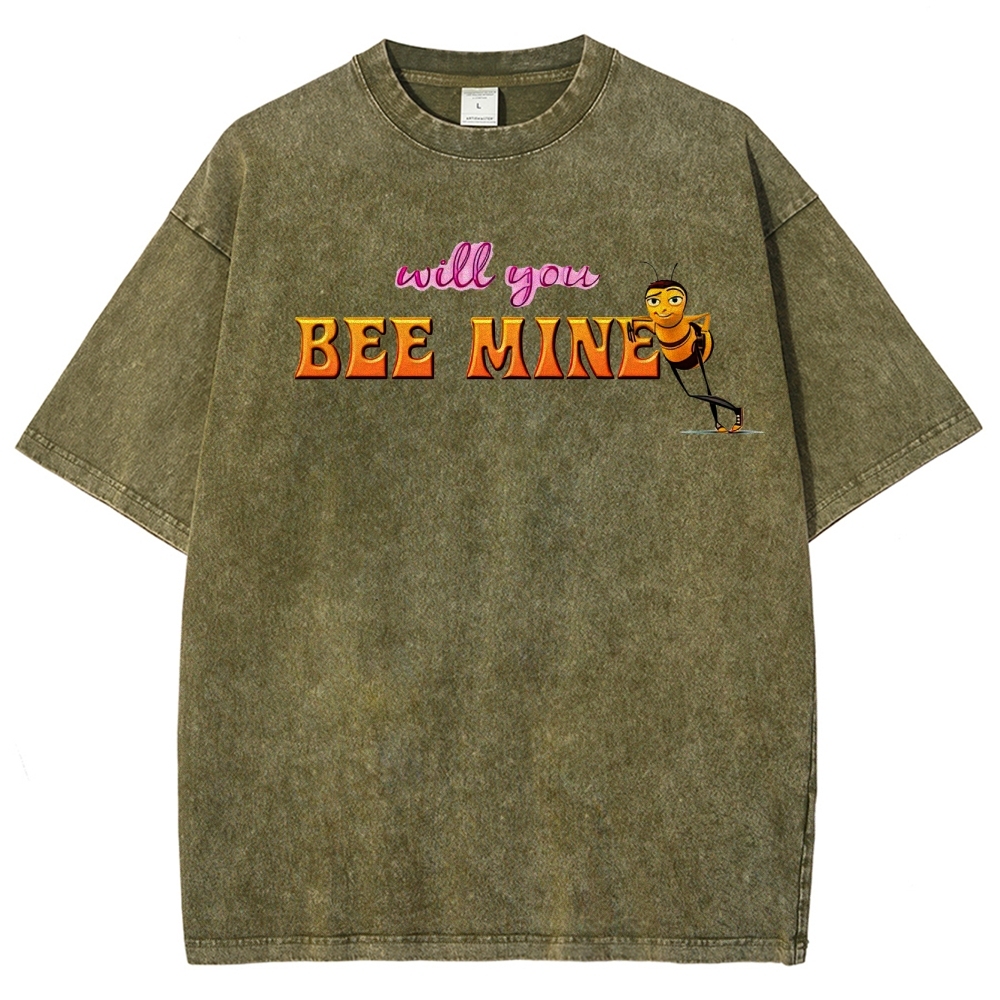 Will You Bee Mine Graphic Washed T-Shirt