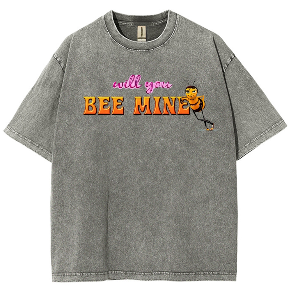 Will You Bee Mine Graphic Washed T-Shirt