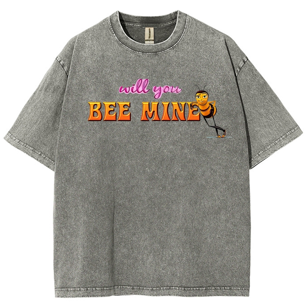 Will You Bee Mine Graphic Washed T-Shirt