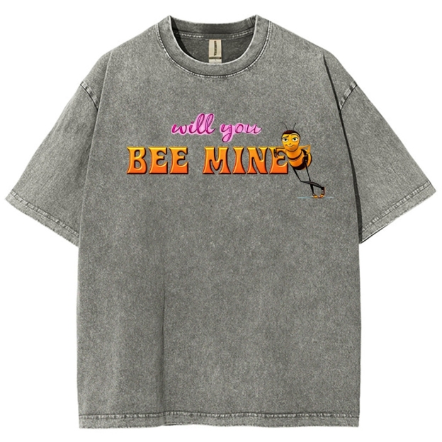 Will You Bee Mine Graphic Washed T-Shirt