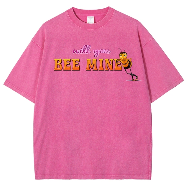 Will You Bee Mine Graphic Washed T-Shirt