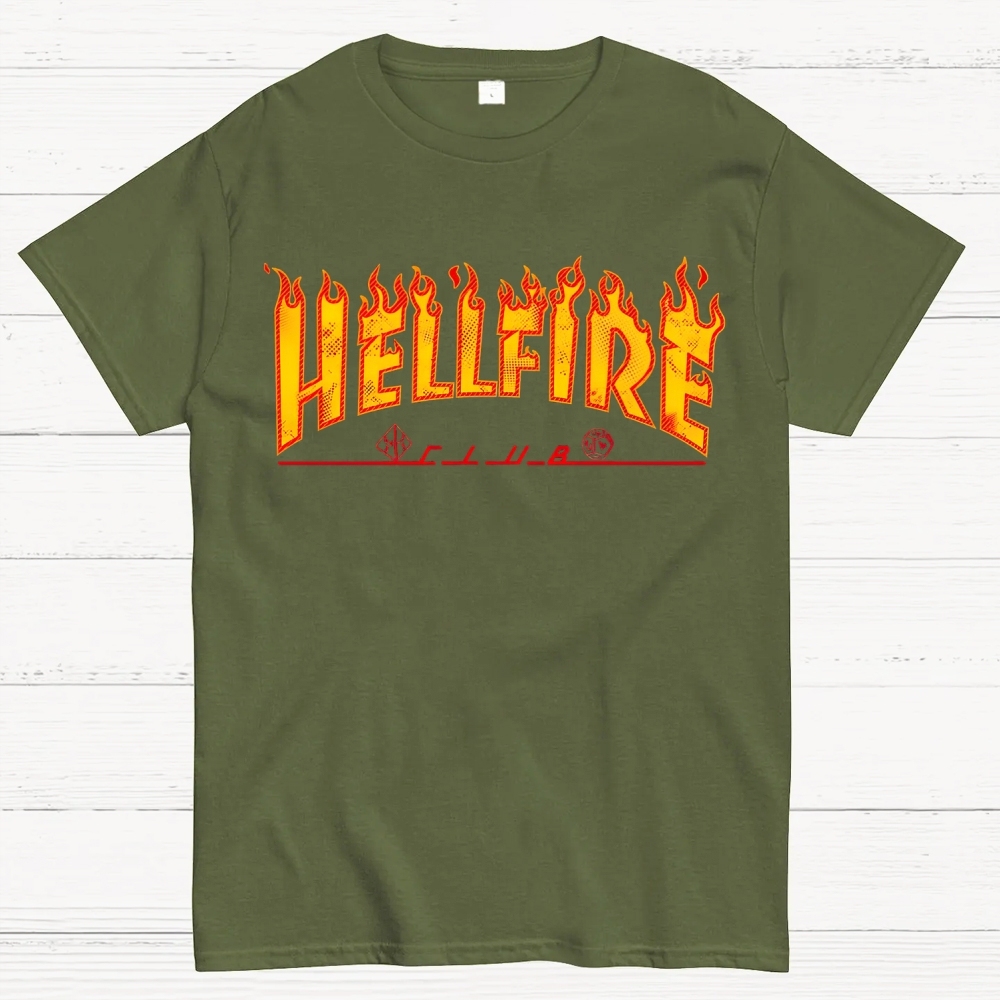 Flame Font Cotton T-shirt 