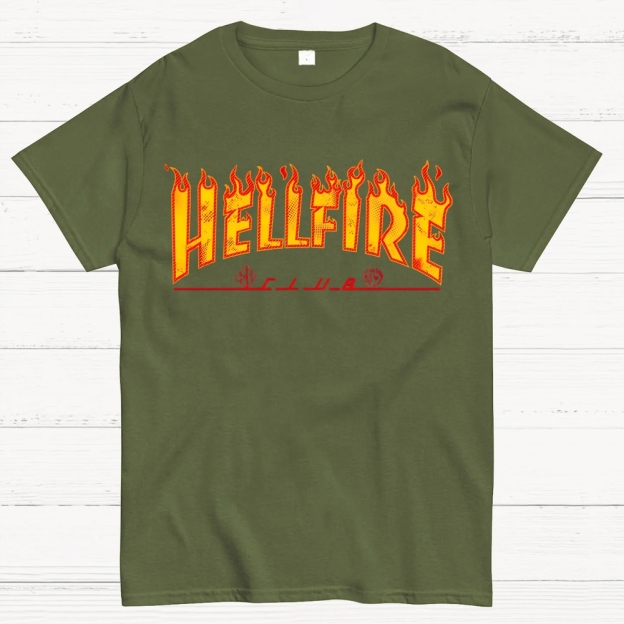 Flame Font Cotton T-shirt 
