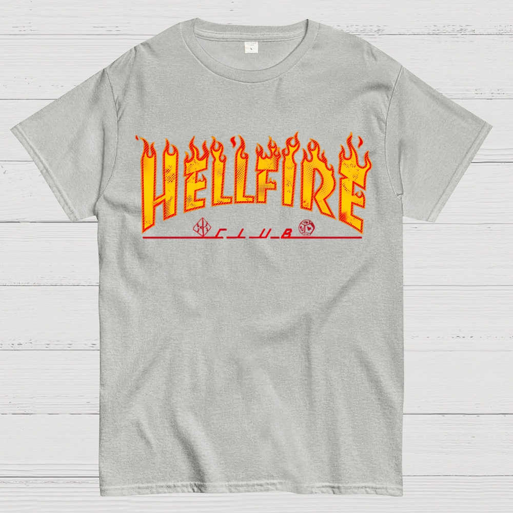 Flame Font Cotton T-shirt 