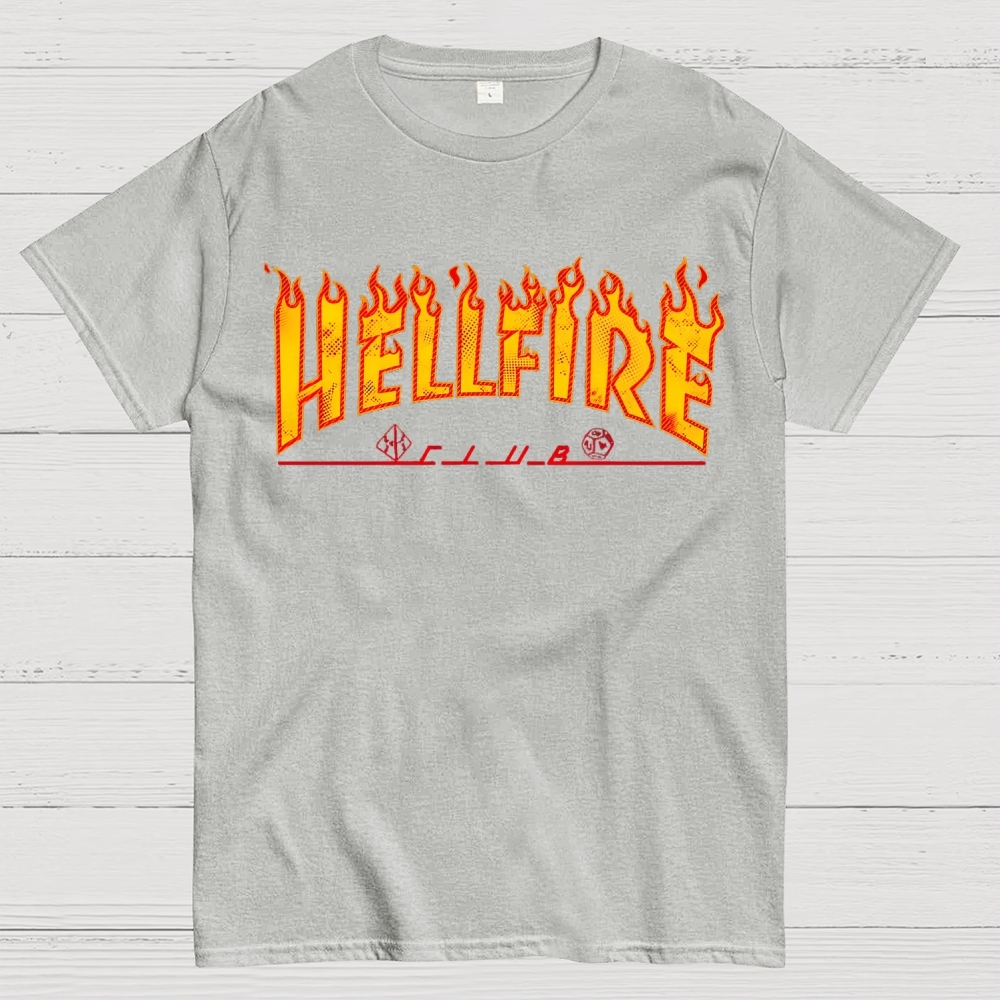 Flame Font Cotton T-shirt 